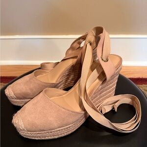 INC International Concepts Beige Espadrille Wedges
